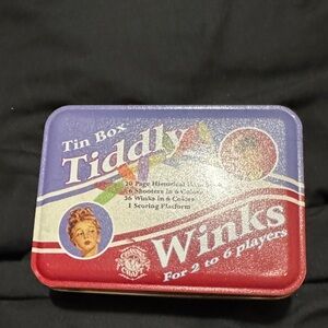 Winks Game Tin Box - Red & Purple